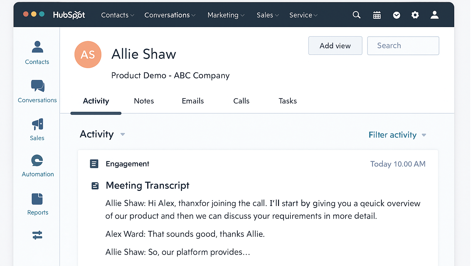 Automatic Meeting Transcription